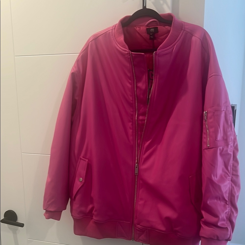 River Island “Barbie” Pink Bomber Jacket